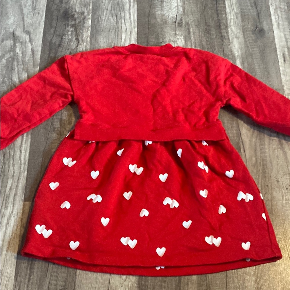 Red Dress with Heart Pattern - Picture 6 of 7